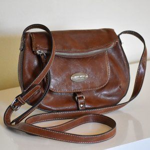 Gently Used Nine West Brown Leather Crossbody Purse